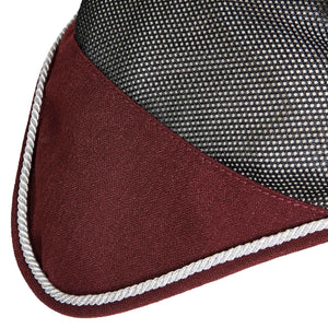 Cotton Fly Veil And Perforated Mesh Fabric burgundy / Cob