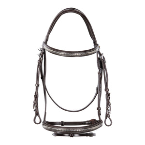 English Headboard In Np Clicher Leather Dark brown / Full