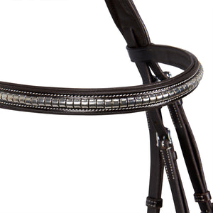 English Headboard In Np Clicher Leather Dark brown / Full