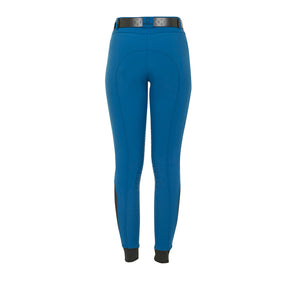 Women's slim fit grip breeches with logo BLUE CORAL (19-4526) / 50