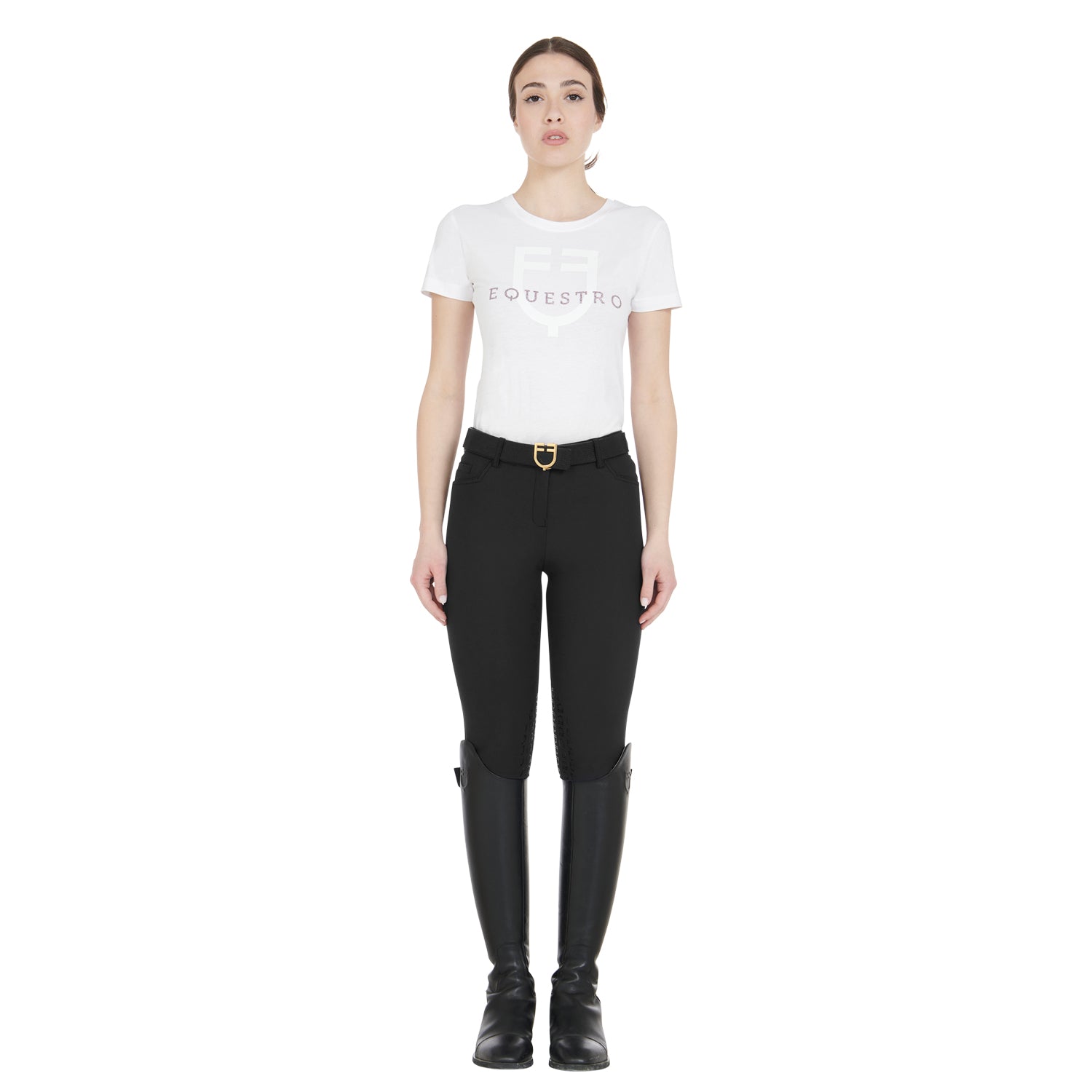 women's slim fit grip breeches with logo