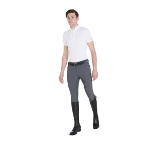 Men'S Slim Fit Full Grip Breeches ASPHALT (19-0201) / 58