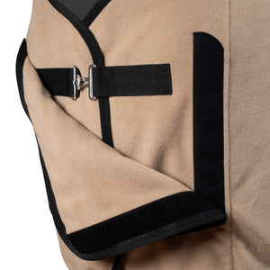 Fleece rug with flap front closure BEIGE / 165 CM