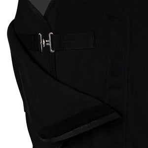 Fleece rug with flap front closure BLACK / 165 CM