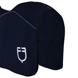 Fleece rug with flap front closure NAVY / 165 CM