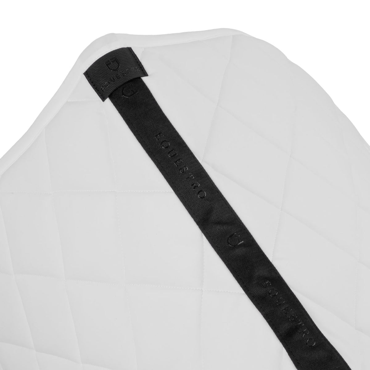 Jumping saddle pad with diamond quilting and embroidered logo