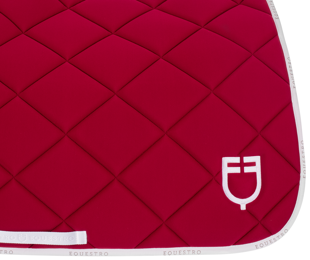 Dressage saddle pad technical fabric with logo