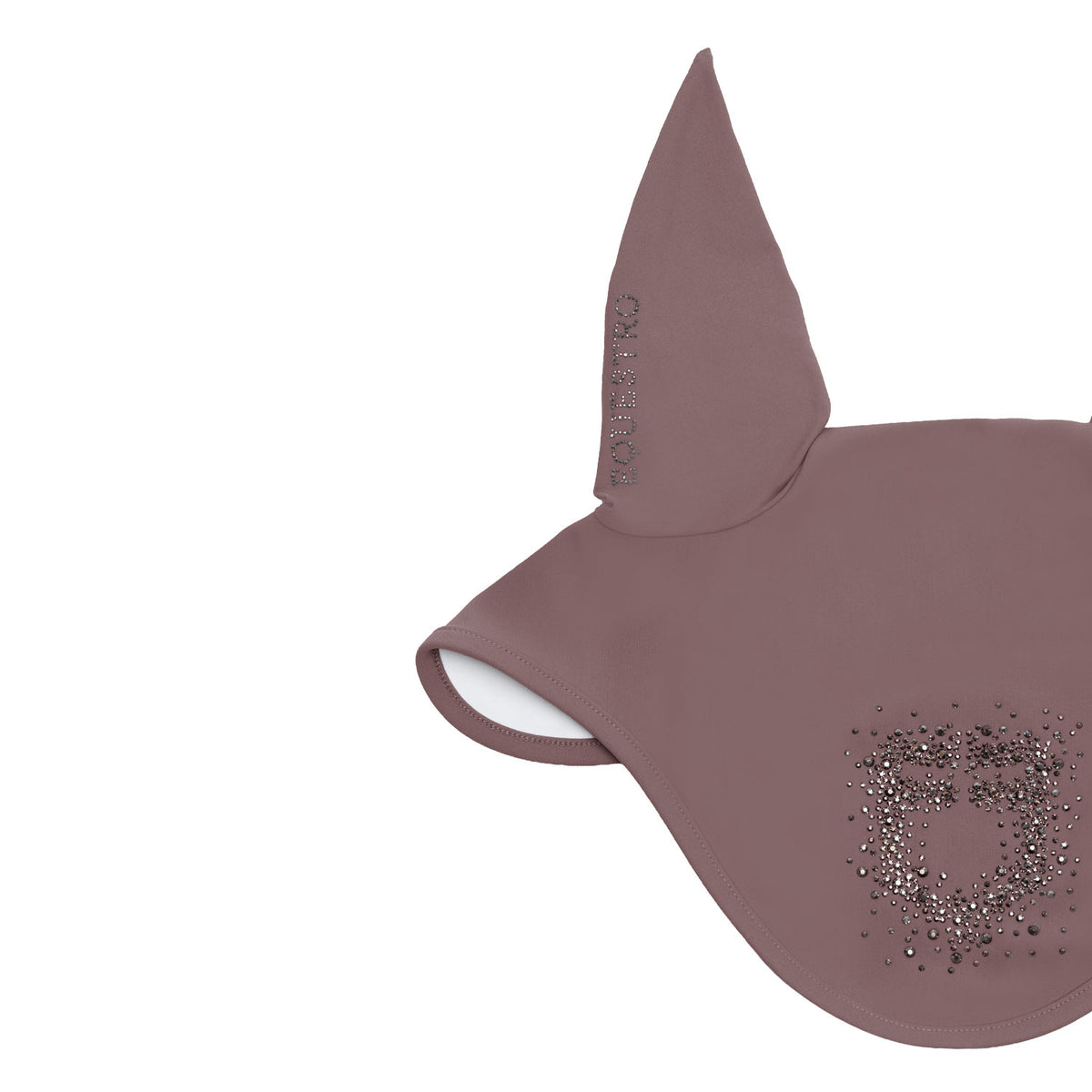 Fly veil in technical fabric with rhinestone logo