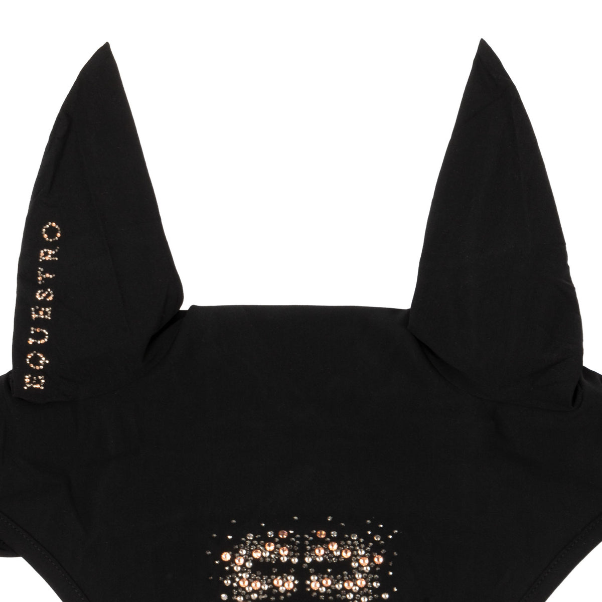Fly veil in technical fabric with rhinestone logo