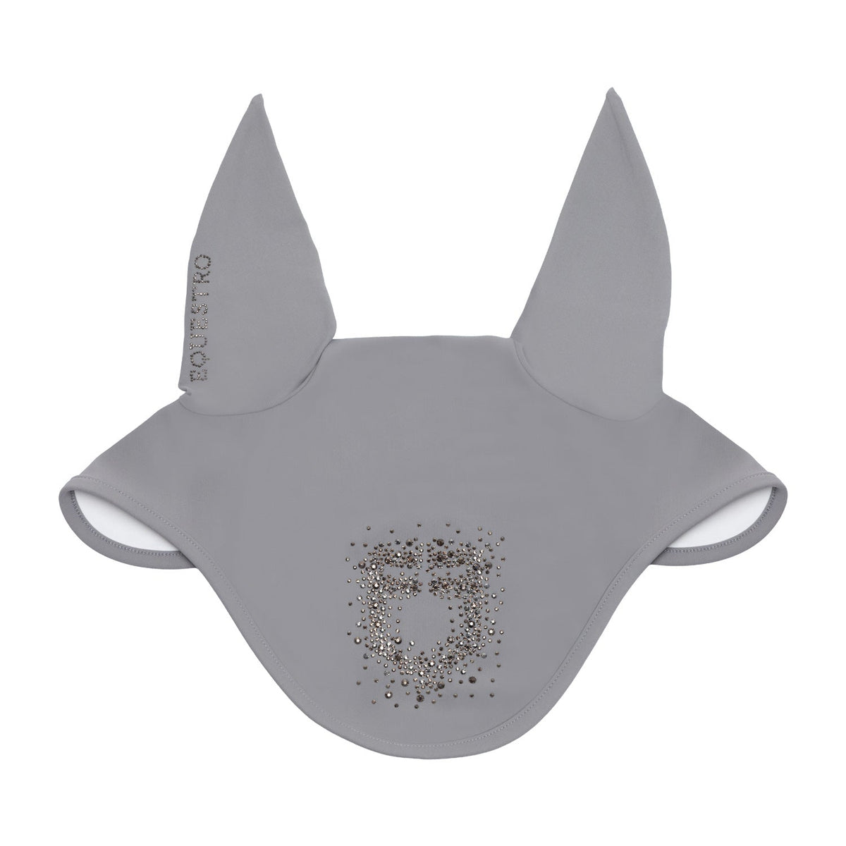Fly veil in technical fabric with rhinestone logo