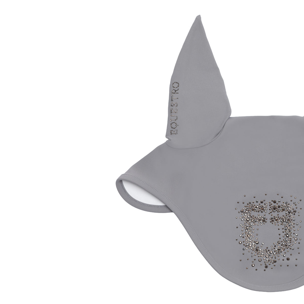 Fly veil in technical fabric with rhinestone logo