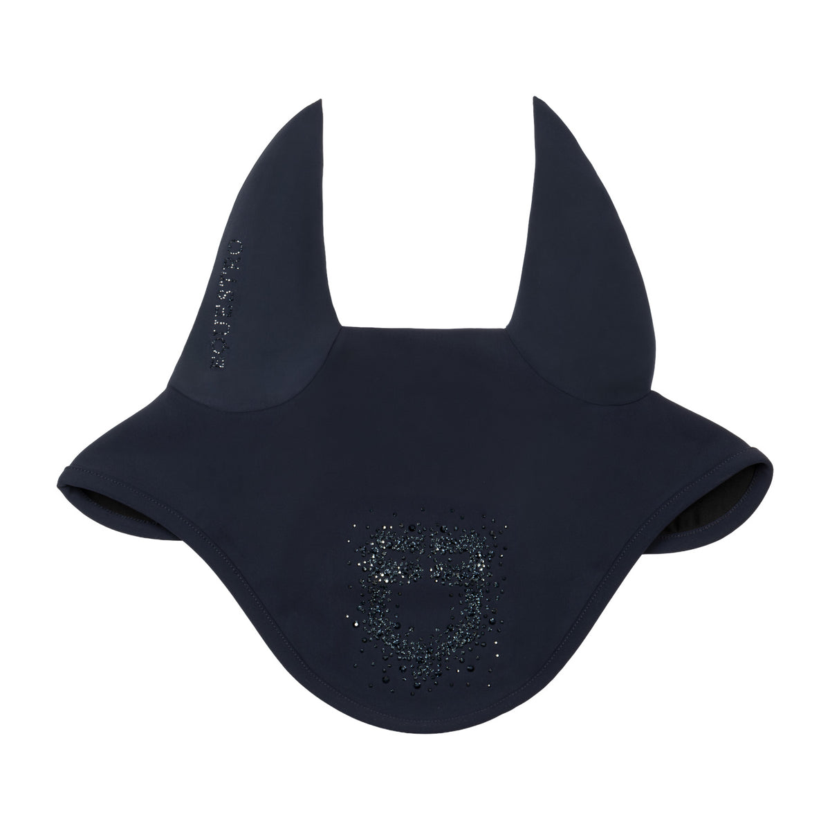 Fly veil in technical fabric with rhinestone logo