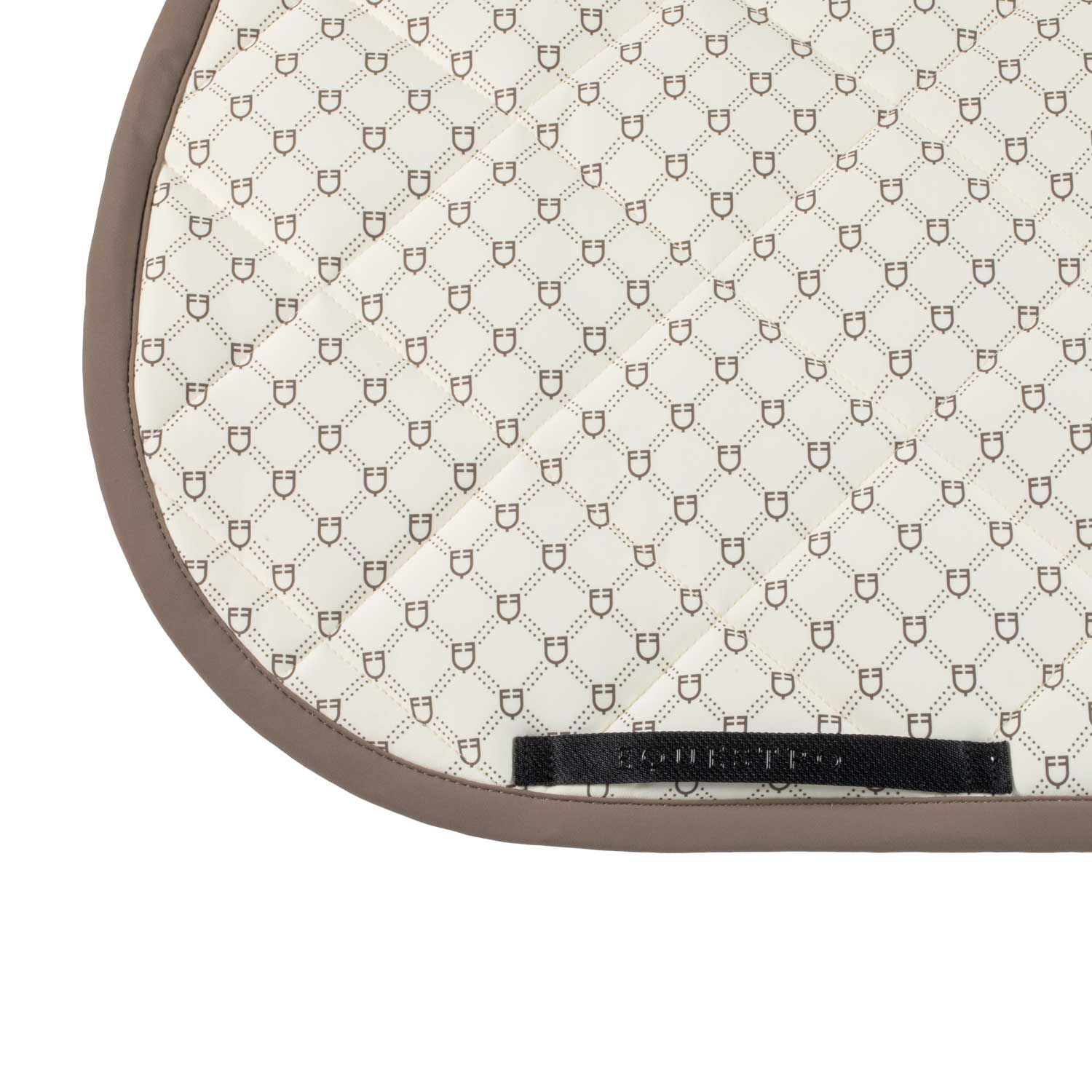 jumping saddle pad with monogram print