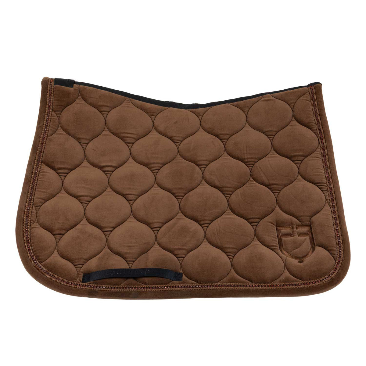 Suede-effect jumping saddle pad with rhinestones