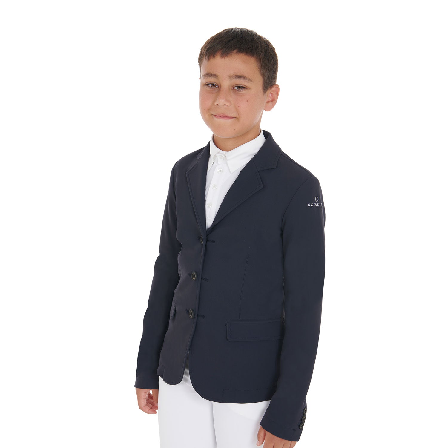kids' competition jacket with three buttons