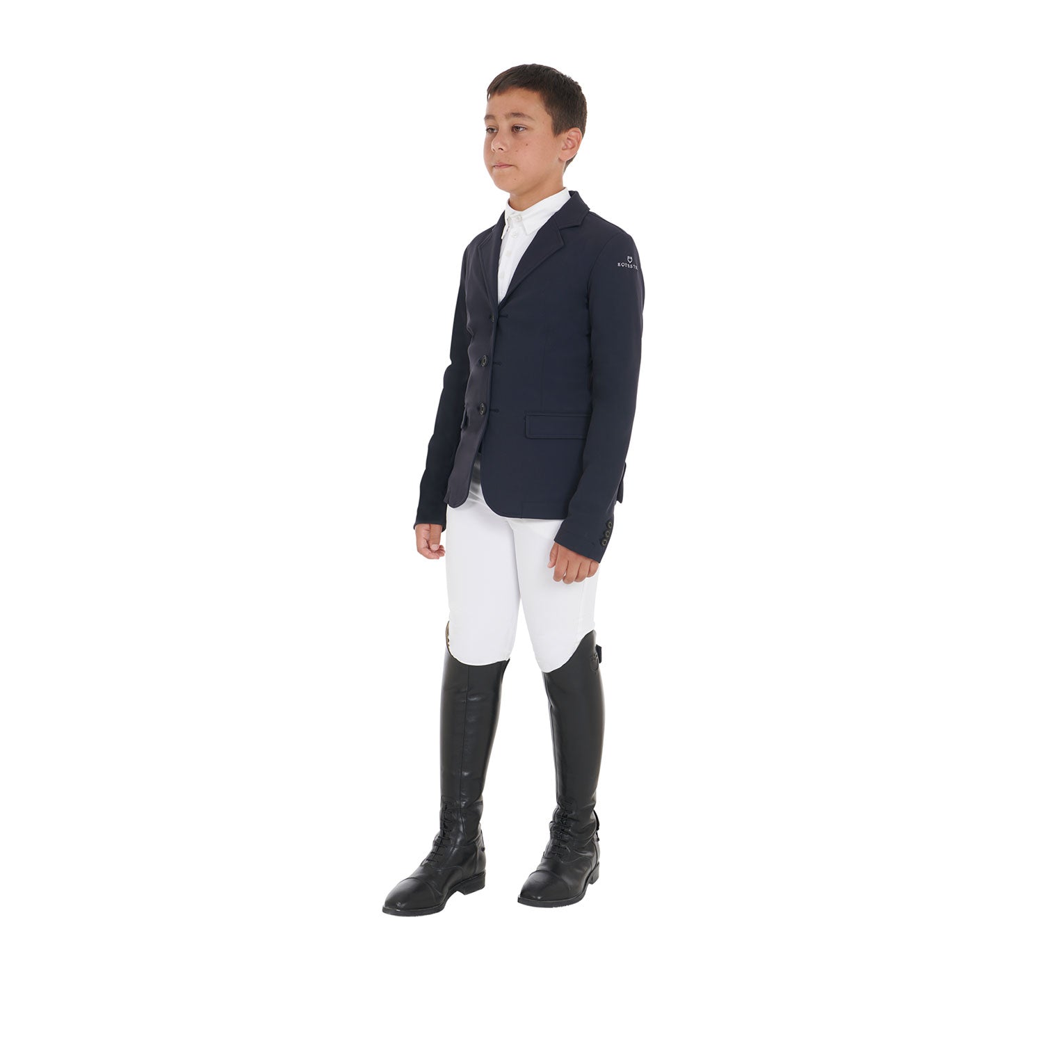 kids' competition jacket with three buttons