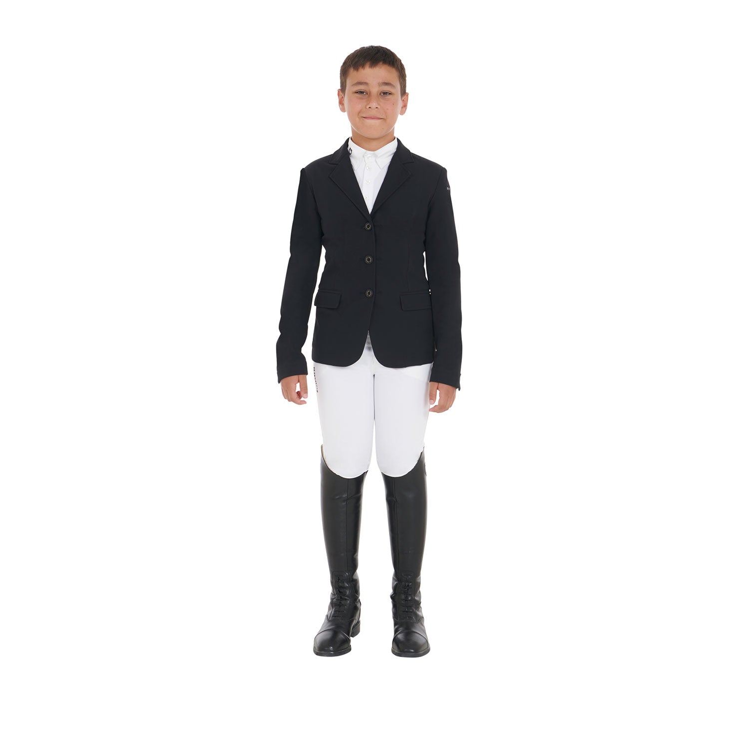 kids' competition jacket with three buttons
