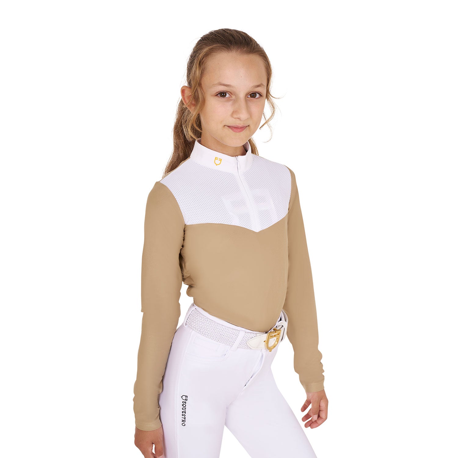 girls' long-sleeved polo shirt