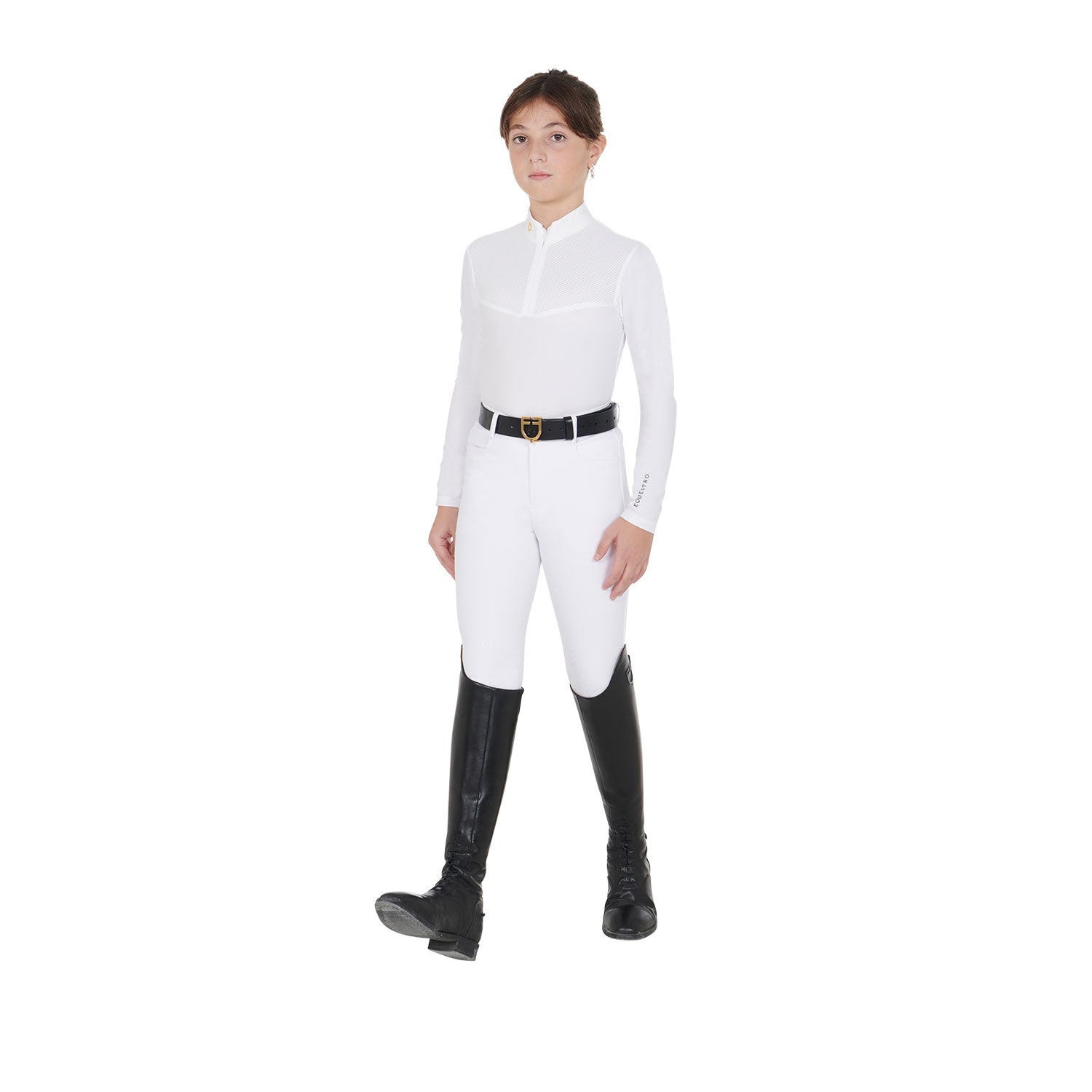 girls' long-sleeved polo shirt