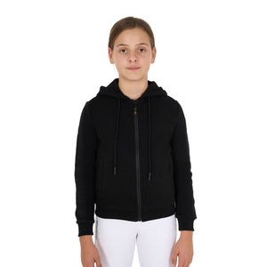 Girls' full zip sweatshirt inner fleece BLACK / 14 YEARS