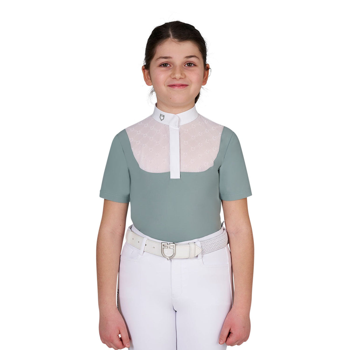 Girl's high-waisted full grip leggings with belt loops