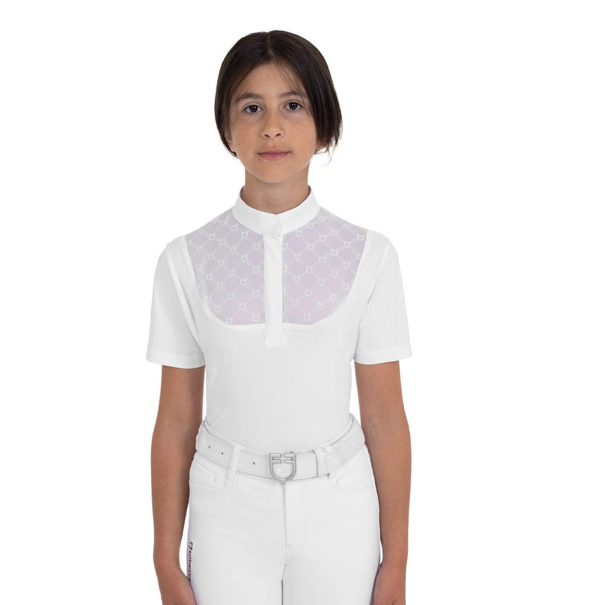 Girl's high-waisted full grip leggings with belt loops