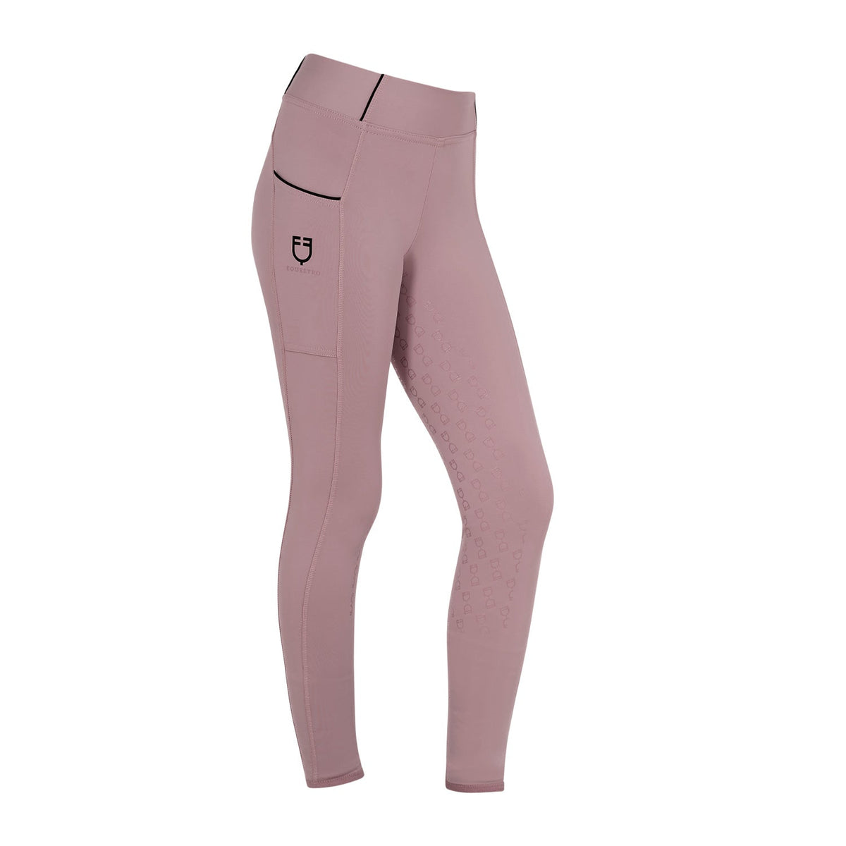 Girls' slim fit grip leggings with logo