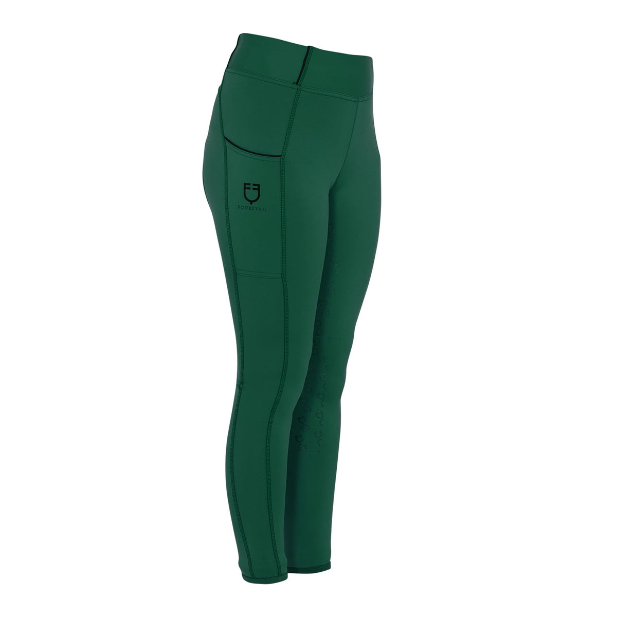 Girls' slim fit grip leggings with logo