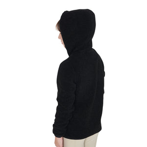 Kids' fleece sweatshirt with front zip BLACK / 14 YEARS