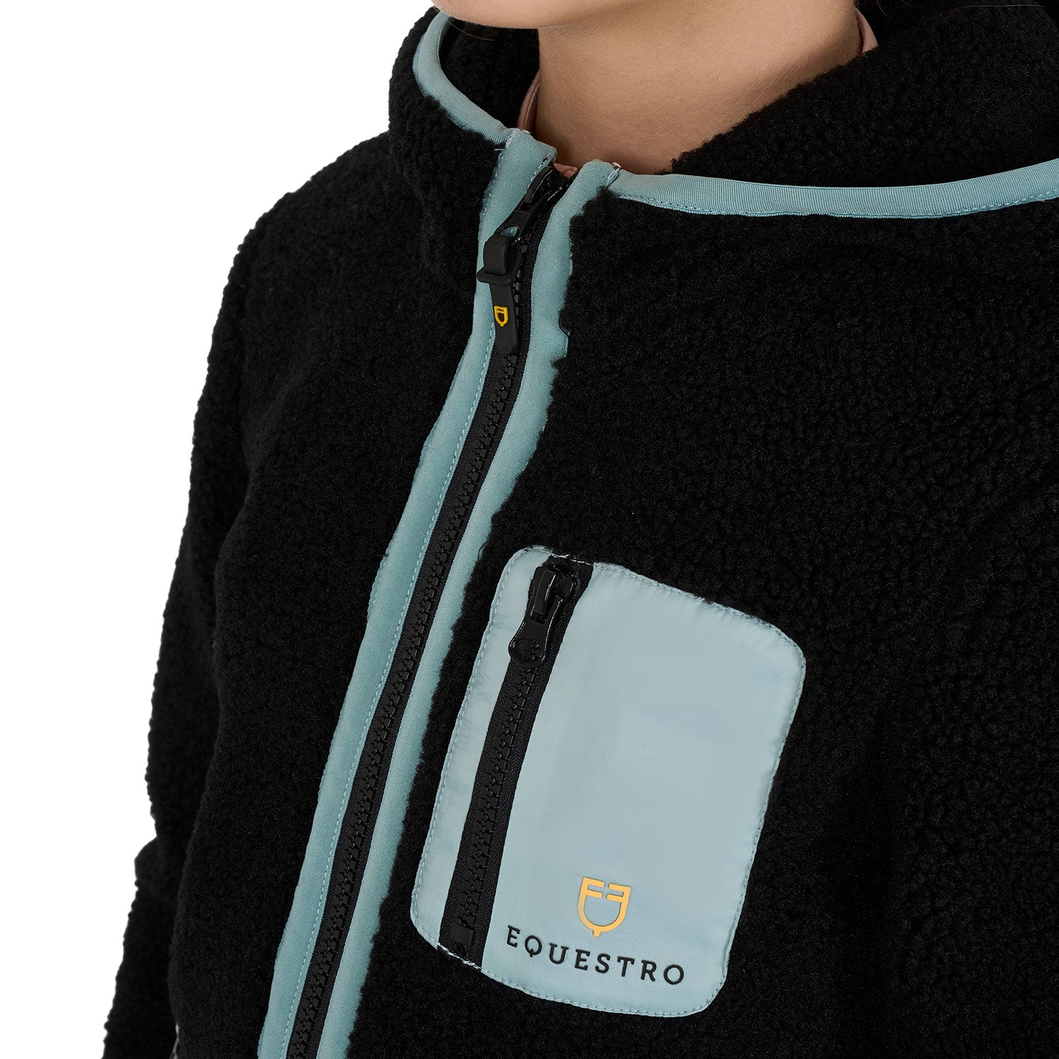 kids' fleece sweatshirt with front zip BLACK / 14 YEARS