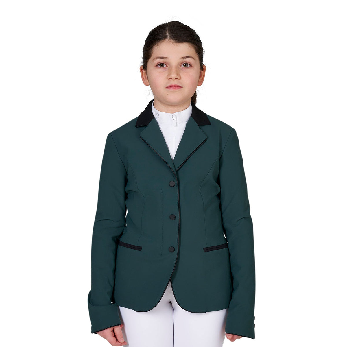 Kids' unisex competition jacket with zip and buttons