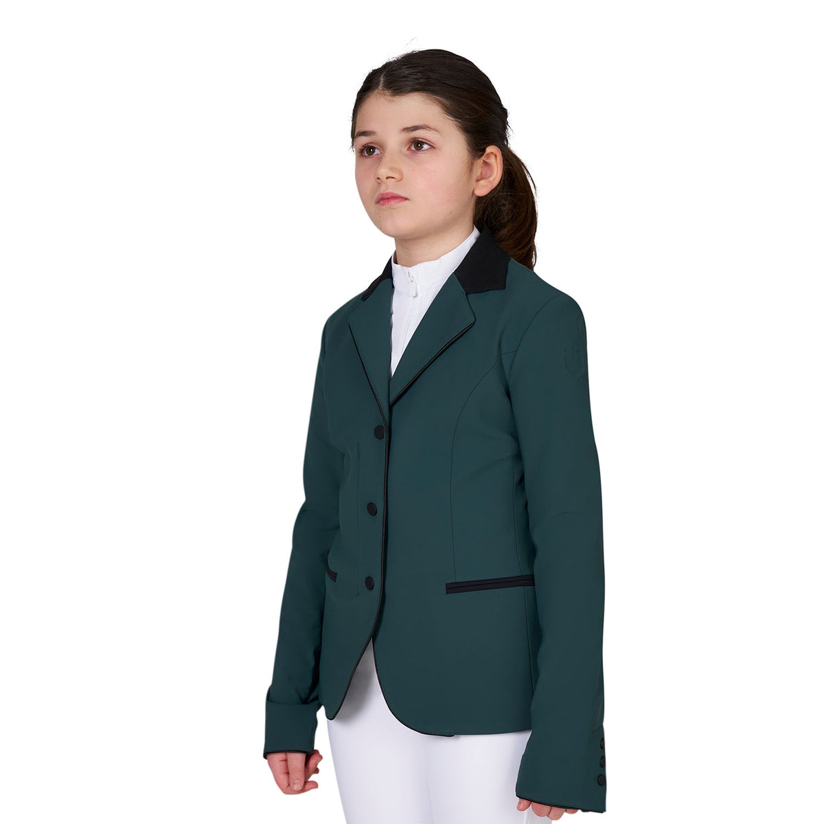 Kids' unisex competition jacket with zip and buttons
