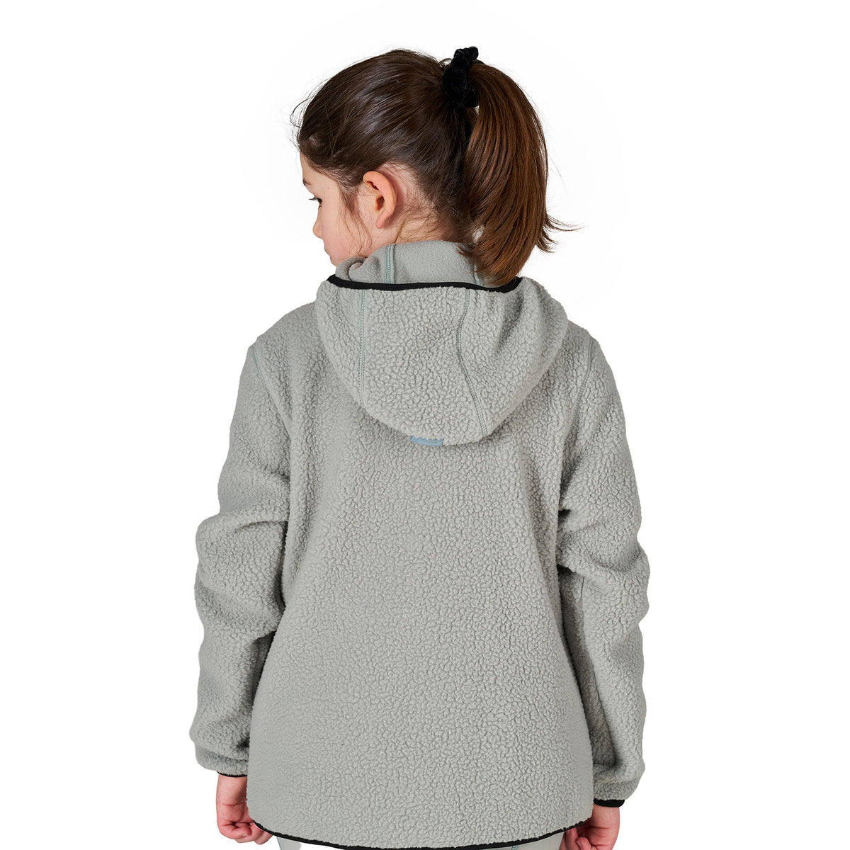 Kids' unisex teddy fleece hooded sweatshirt with zip