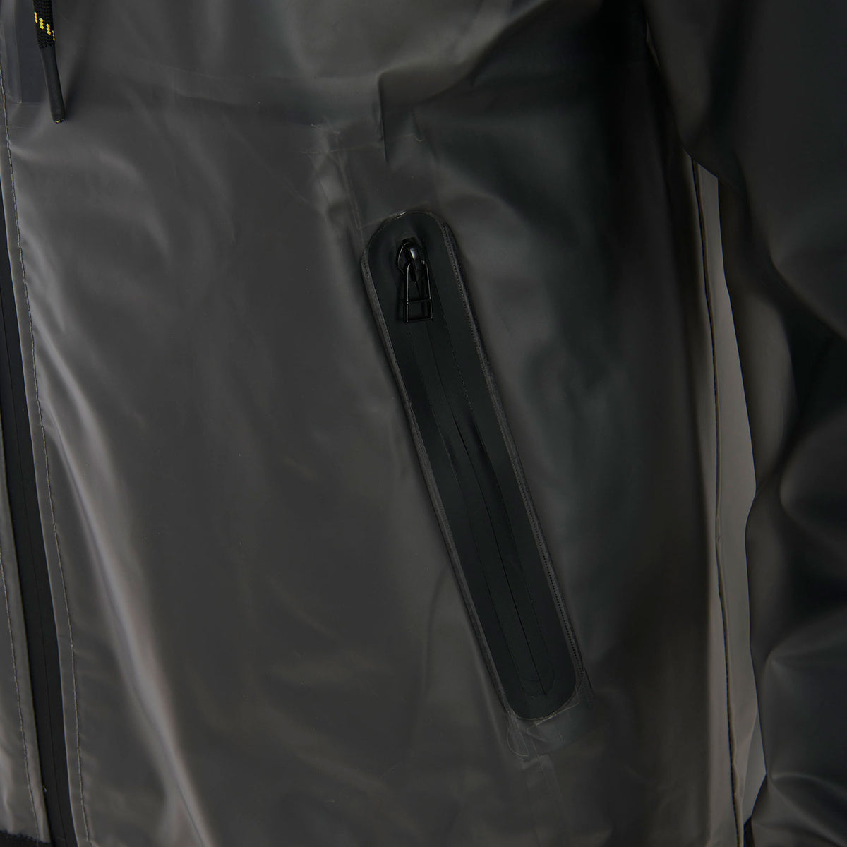Men's transparent technical raincoat