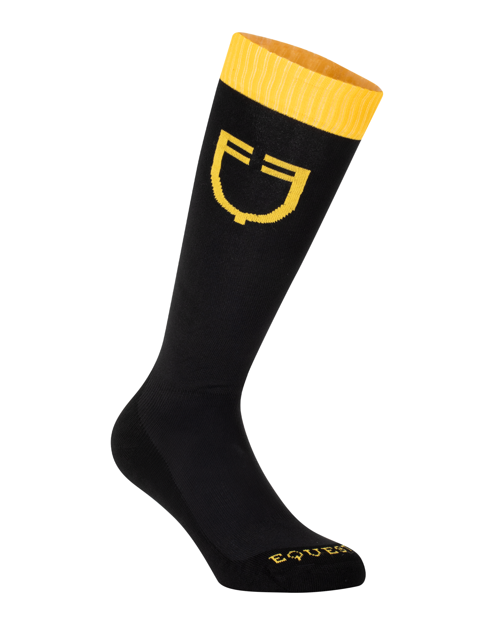 Stretch technical sock with contrasting logo
