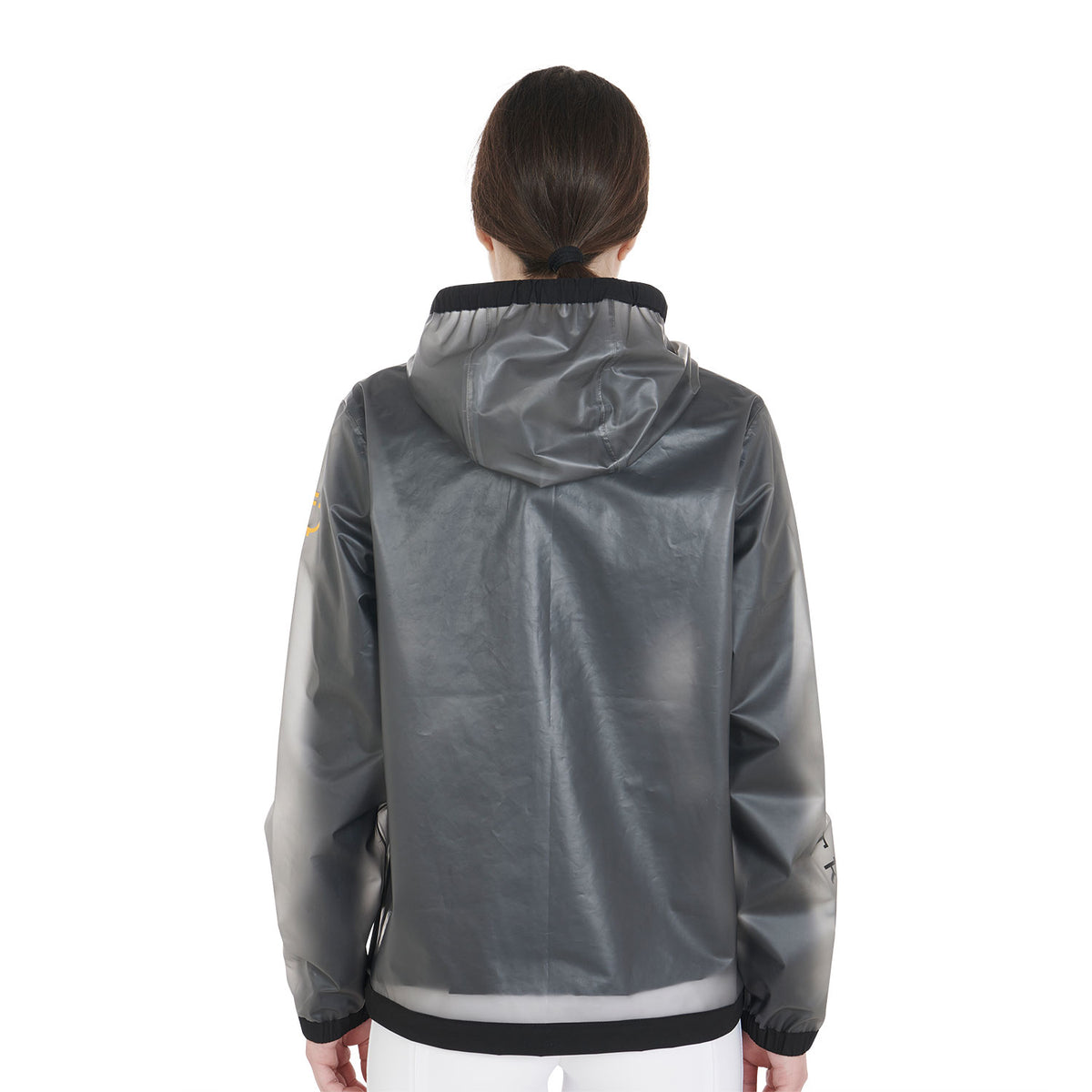 Women's transparent technical raincoat