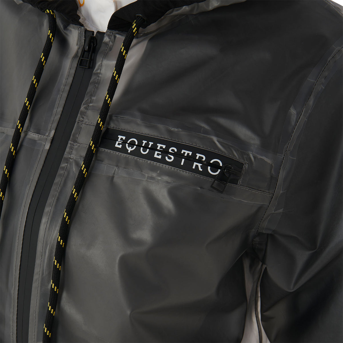 Women's transparent technical raincoat