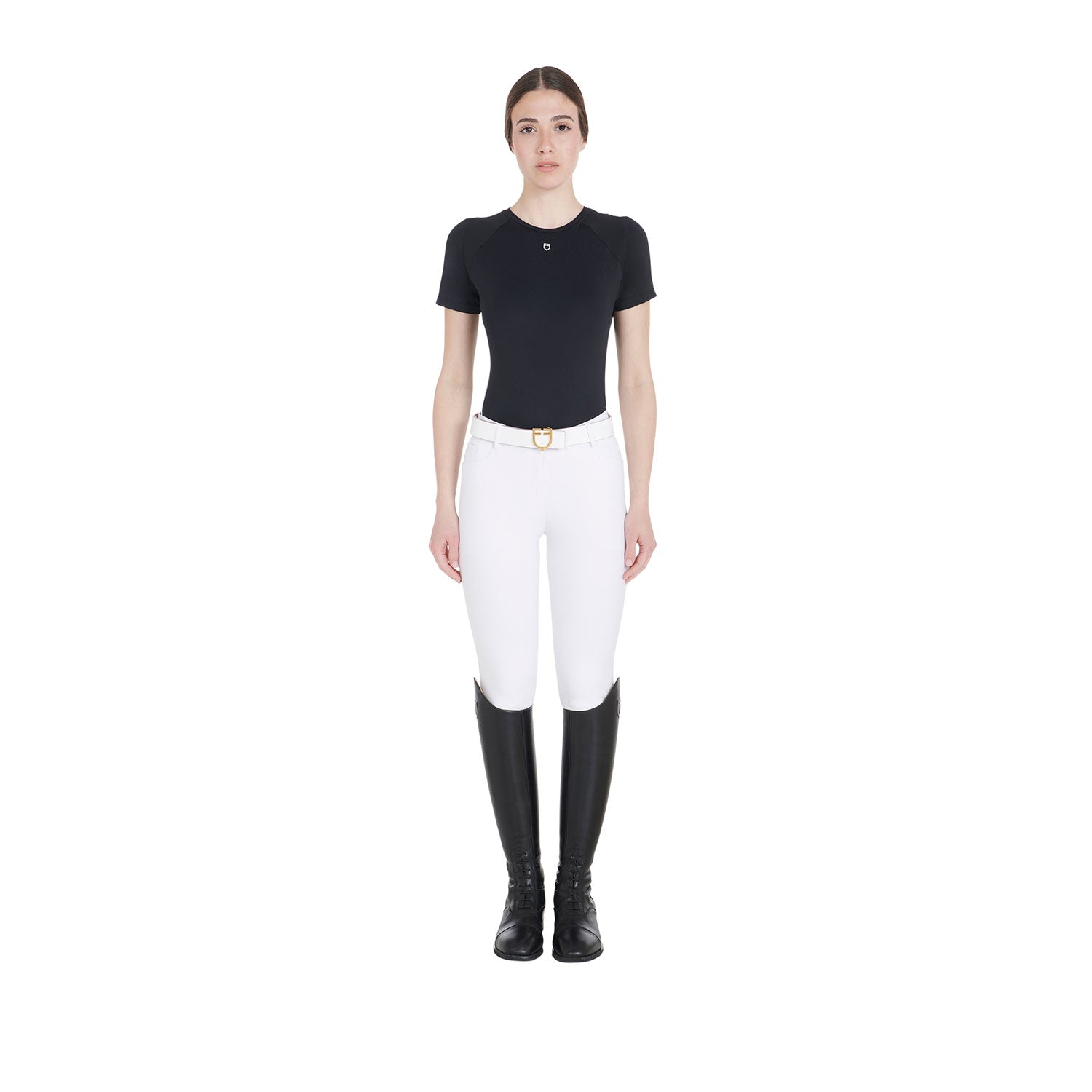 Women's slim fit technical training t-shirt BLACK / XL