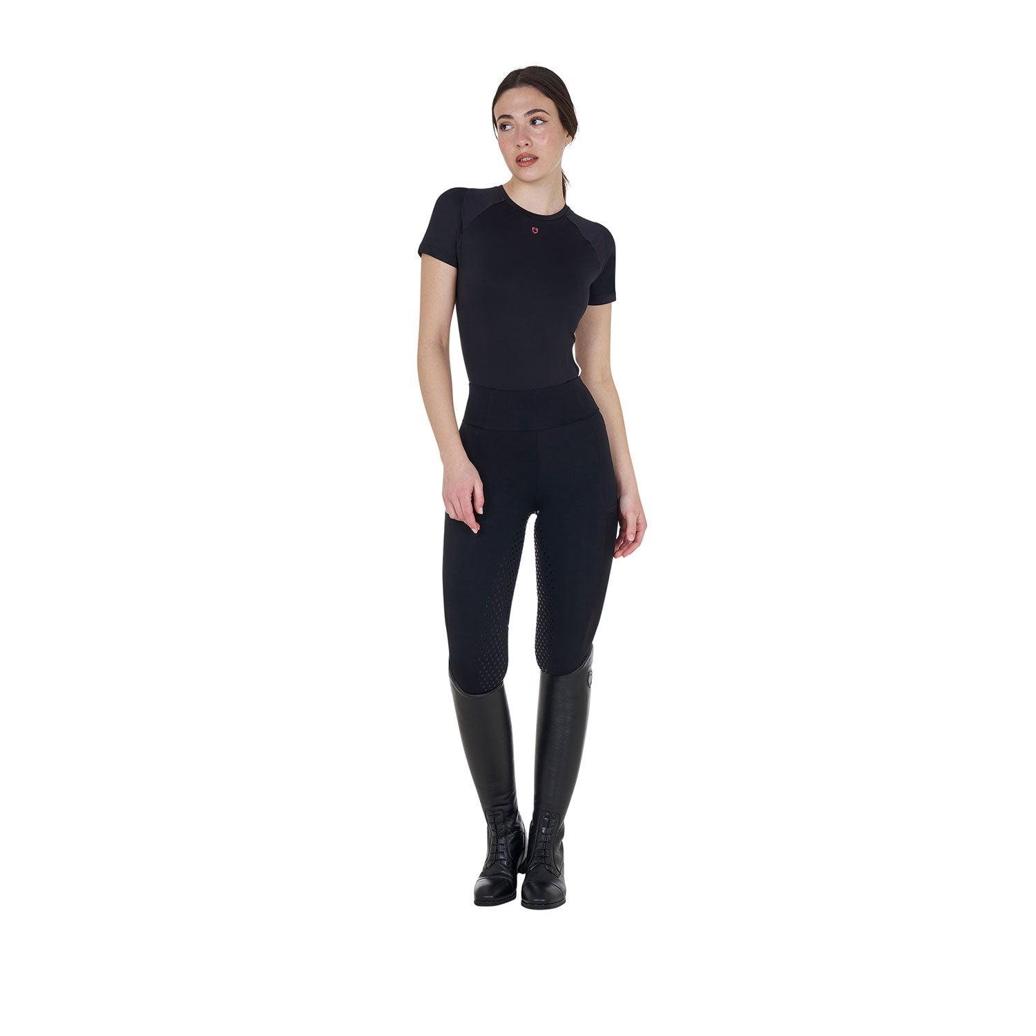 Women's slim fit technical training t-shirt BLACK / XL
