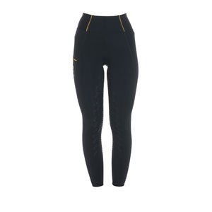Women's slim fit full grip leggings BLACK / XL