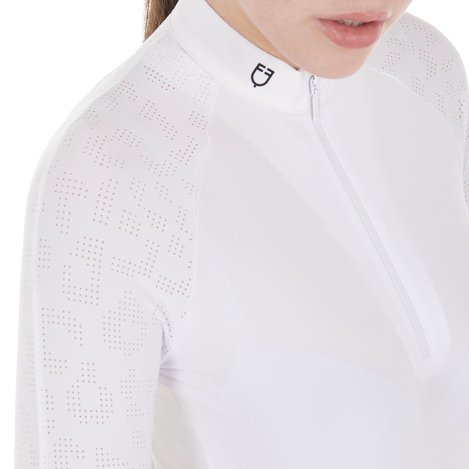 women's slim fit competition polo shirt with mesh inserts