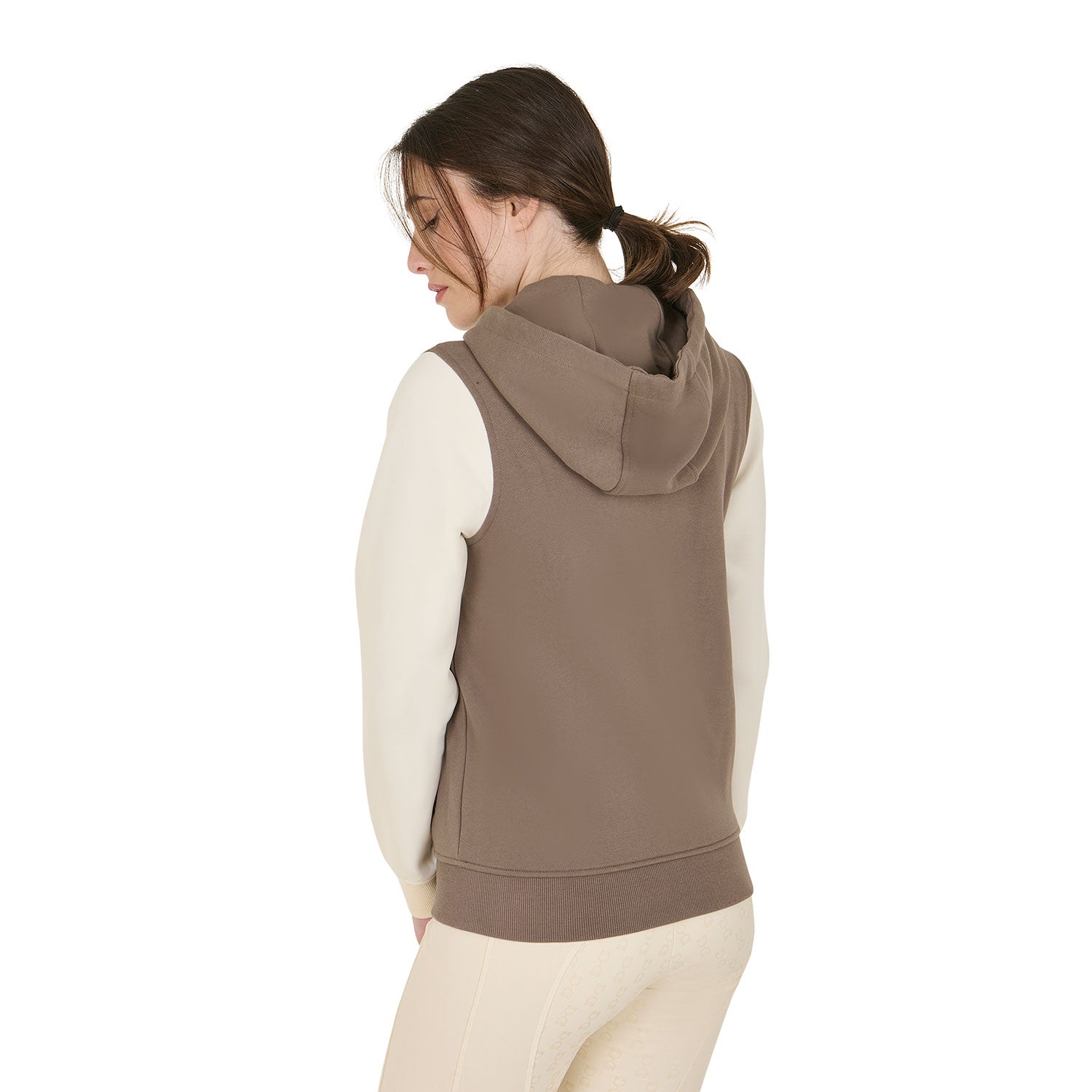 women's eq two tone hoodie with front zip