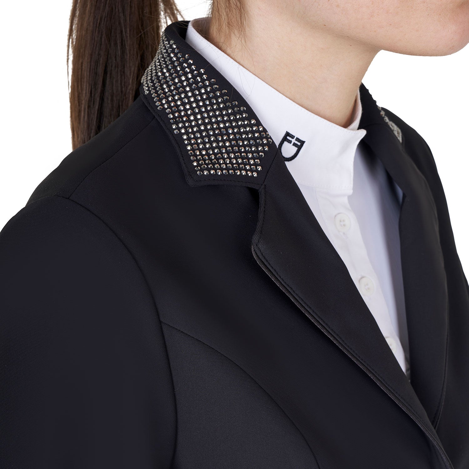 Women's competition jacket with rhinestones BLACK / XL