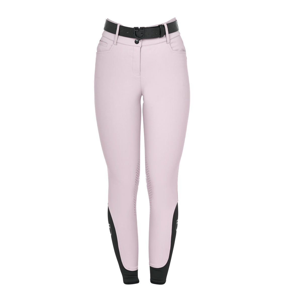 Women's high-waisted breeches with rhinestone logo