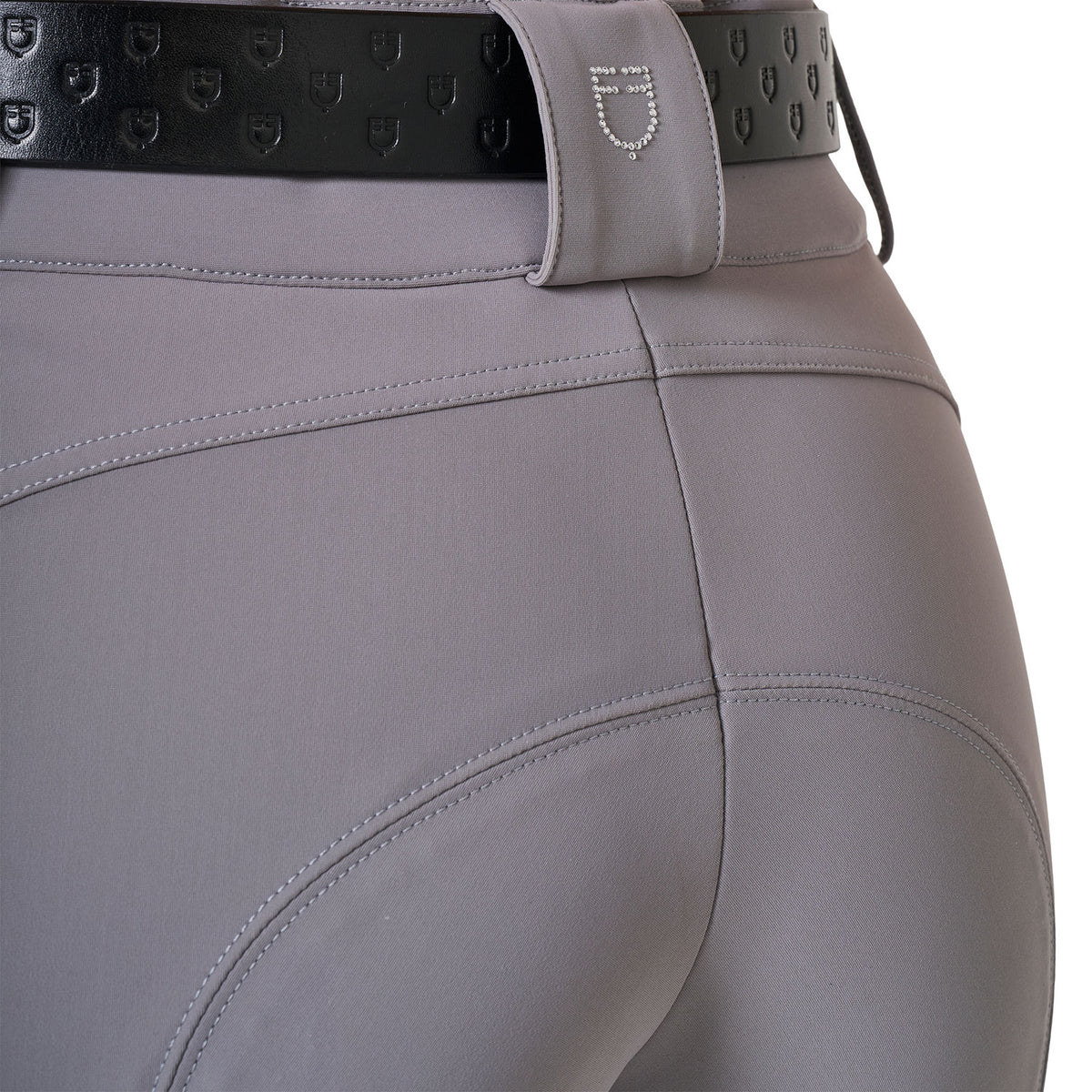 Women's high-waisted breeches with rhinestone logo