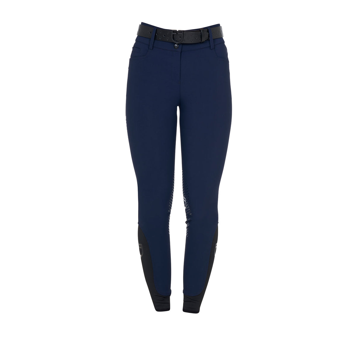Women's high-waisted breeches with rhinestone logo