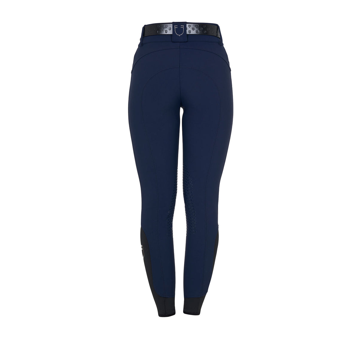 Women's high-waisted breeches with rhinestone logo