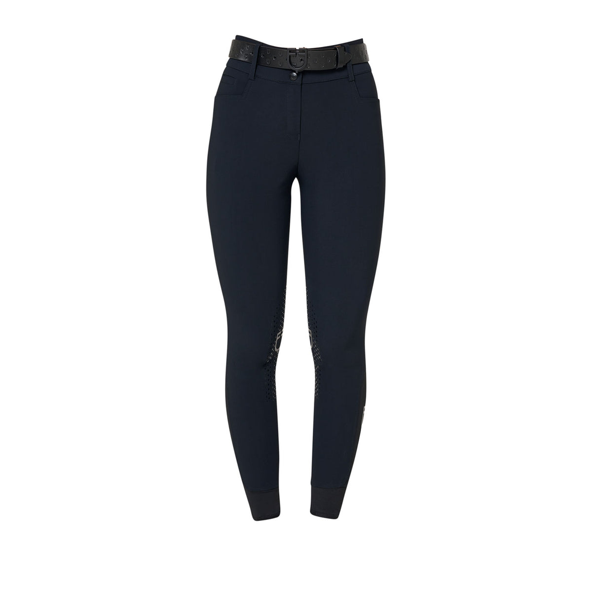 Women's high-waisted breeches with rhinestone logo