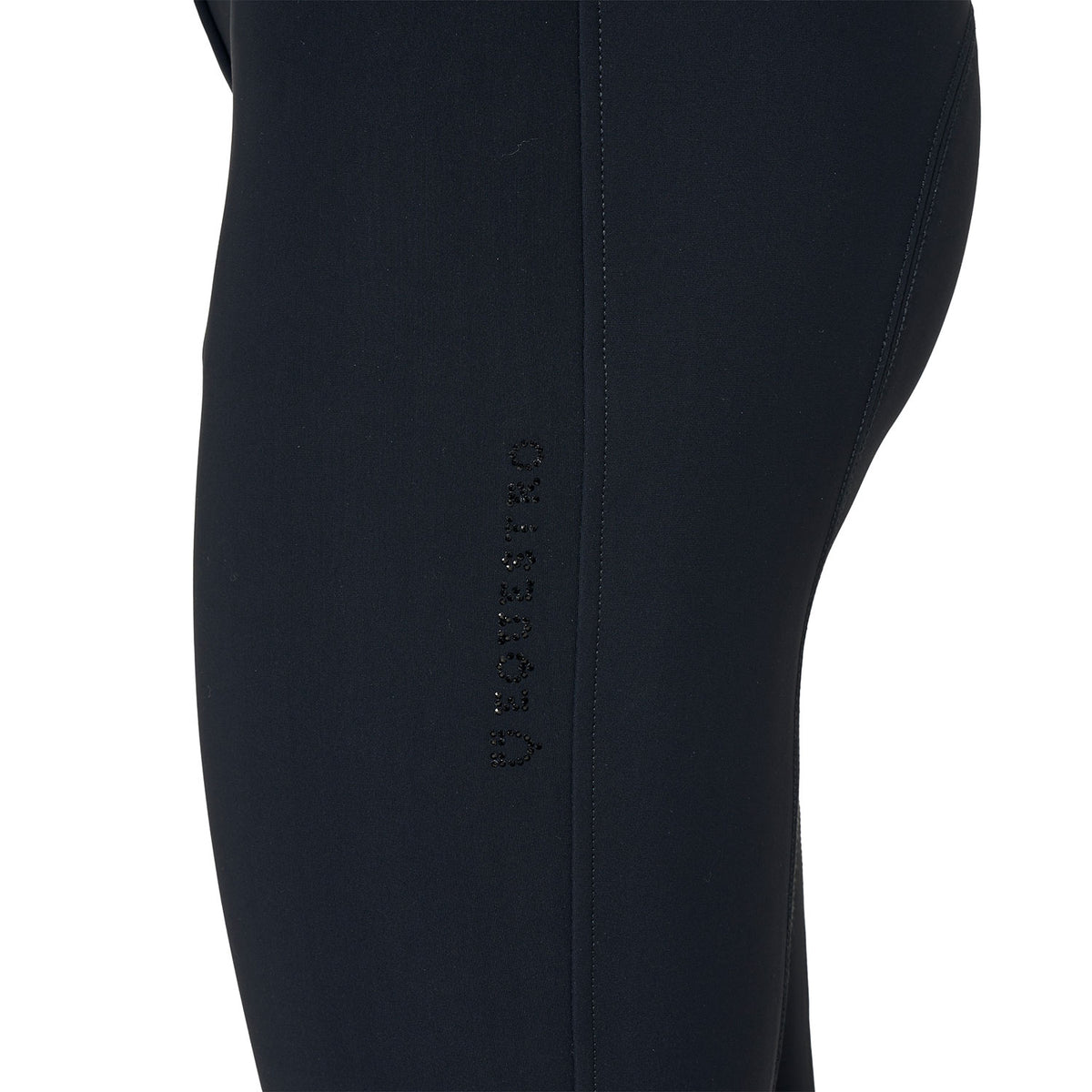 Women's high-waisted breeches with rhinestone logo