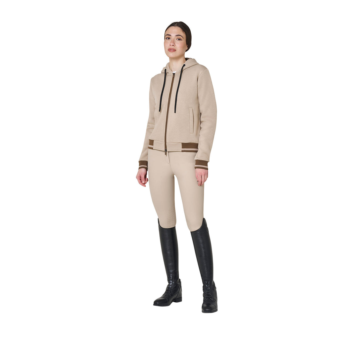 Women's hoodie with front zipper